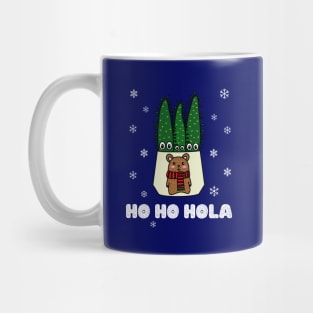 Ho Ho Hola - Eves Pin Cacti In Christmas Bear Pot Mug